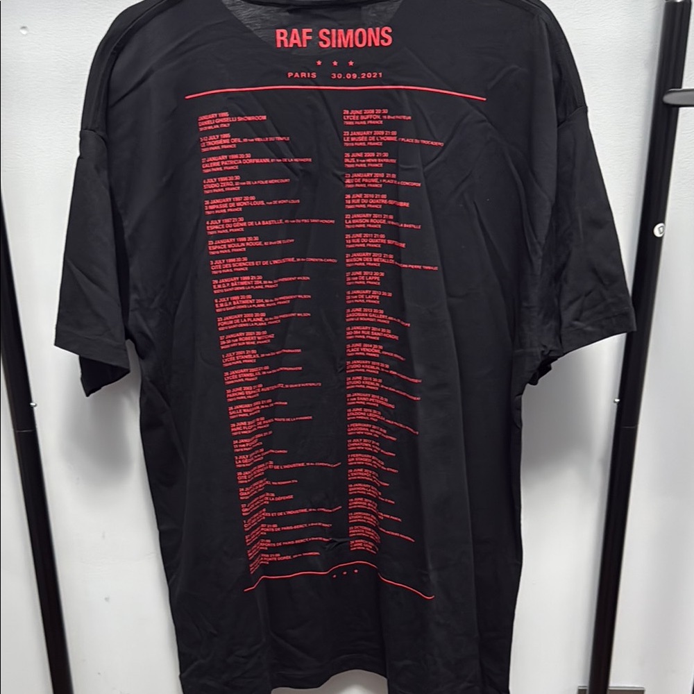 Raf Simons Black and Red Graphic T-Shirt